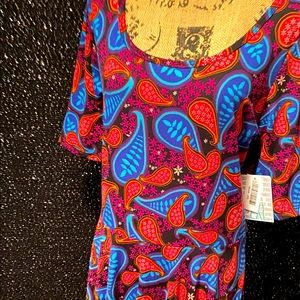 👗LULAROE NICOLE PAISLEY PRINT DRESS (NWT)